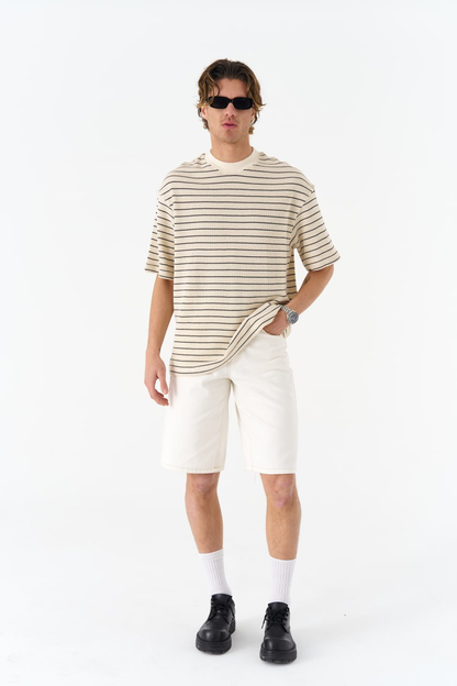 Wide Striped Fantasy Print